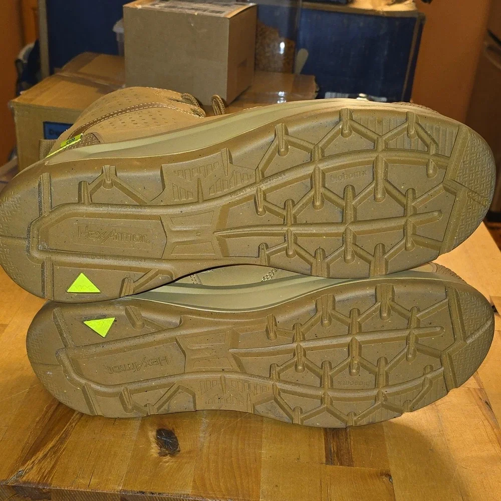 HexArmor F1300 Work Boots ASTM F2413-24 CI EH Size 13M Tan Leather Upper